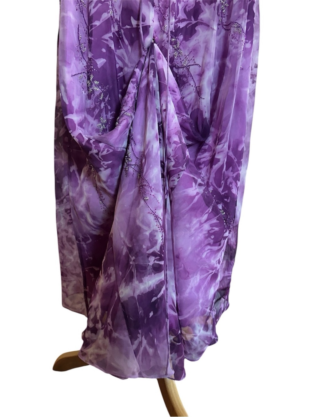Nadine 2000s Fairy Prom Dress Purple Embellished Beaded Lace Up Back Size XS - Picture 12 of 16